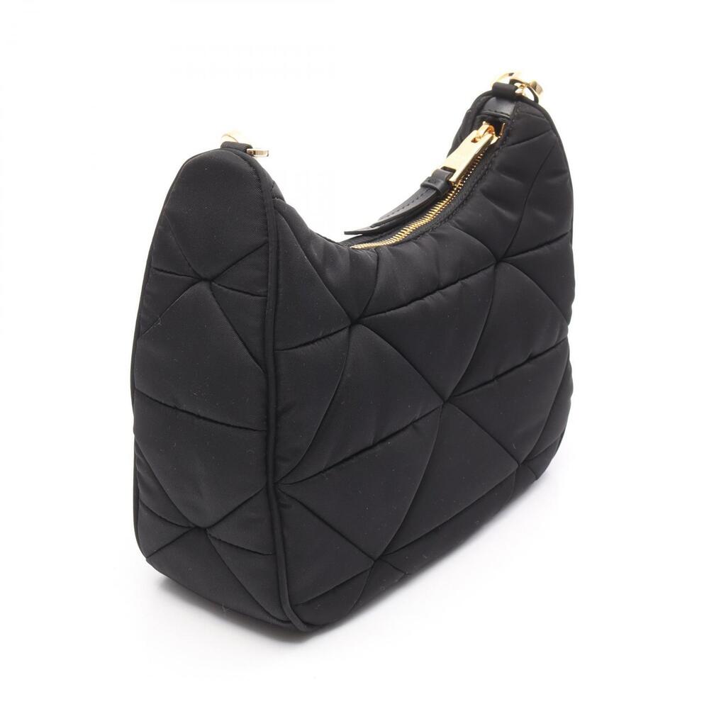 Prada TESSUTO QUILTING Shoulder Bag Black